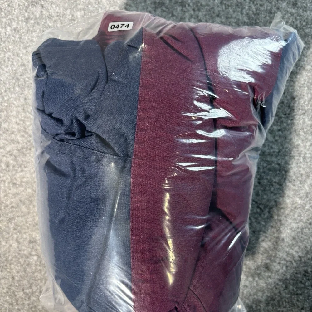 Vintage Pacific Trail Jacket Mens Xl Burgundy Navy Colorblock‎ Fleece Line 90's